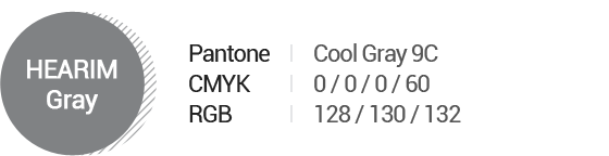 NH Gray : Pantone(Cool Gray 9C), CMYK(0 / 0 / 0 / 60), RGB(128 / 130 / 132)
